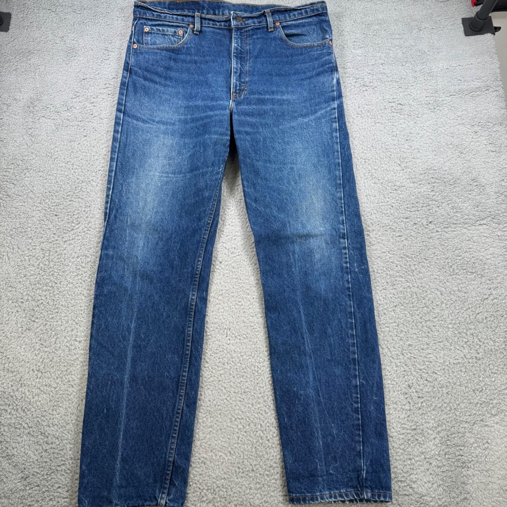 Levi Strauss Co 505 Jeans Mens 36x31 Blue‎ Wash Straight Fit Denim Pants VTG